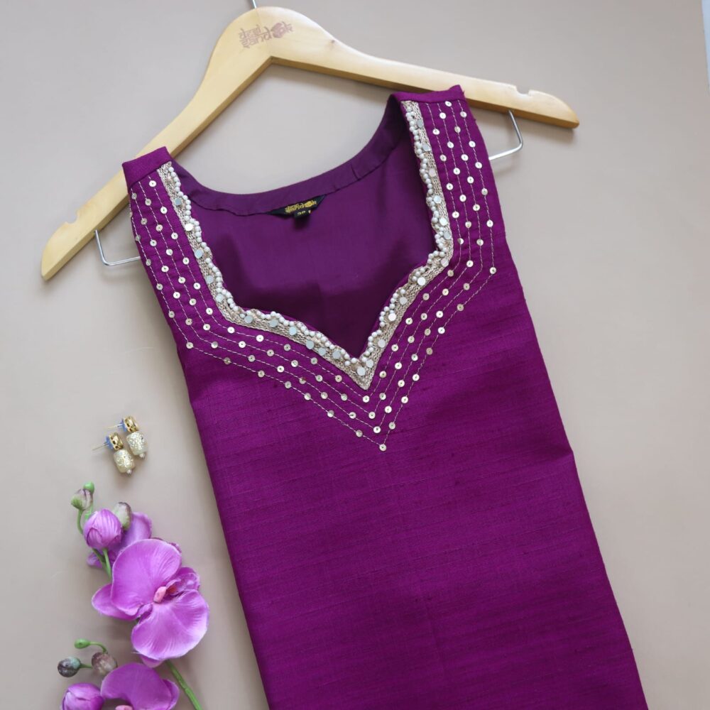 Magenta Mahi Silk Kurti