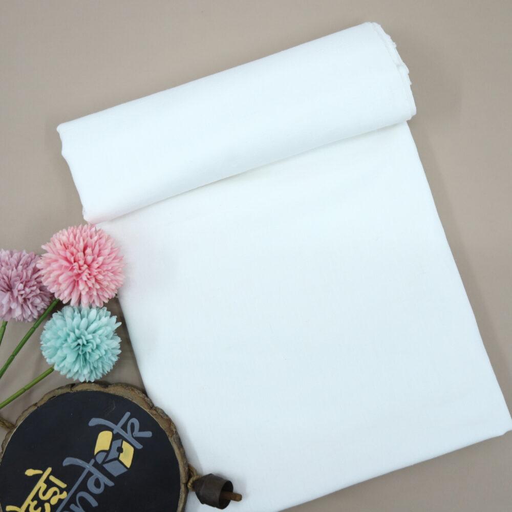 White Cotton Flax Fabric