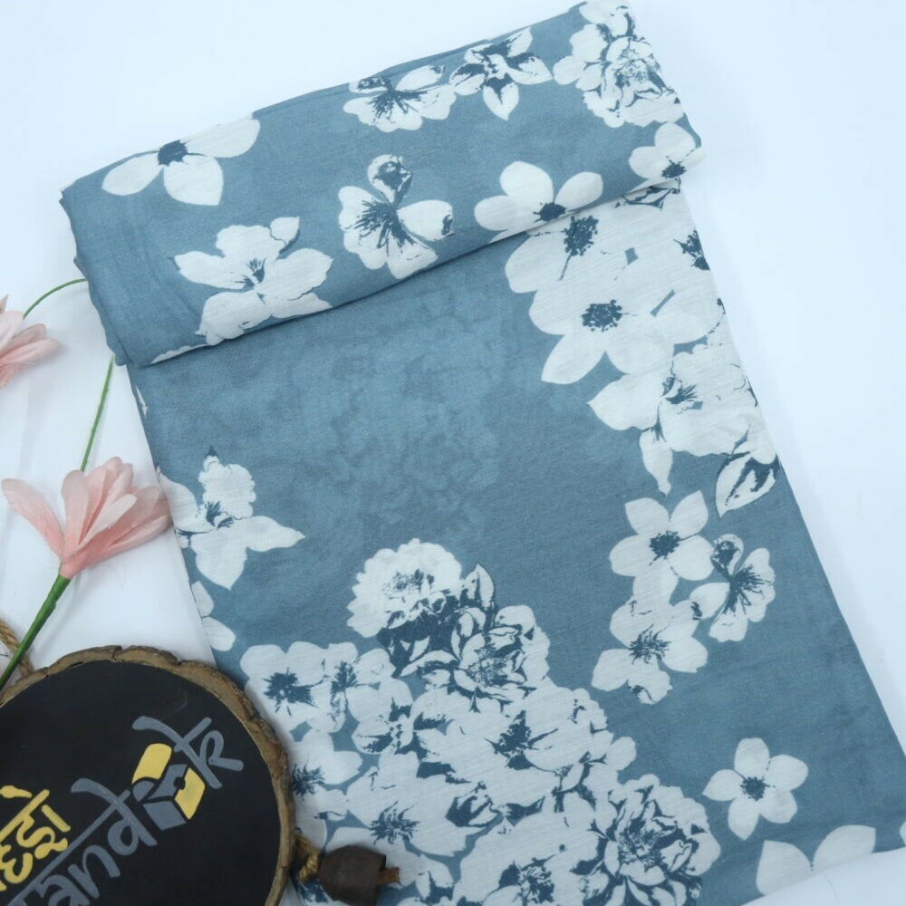 Shadow Grey Pure Muslin Modern Printed Fabric – Desisandook Enterprises ...