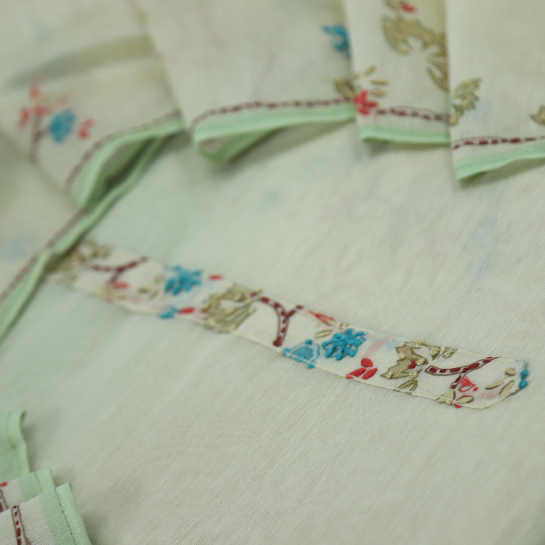 Kohinoor Light Green Chanderi Top with Chanderi Dupatta