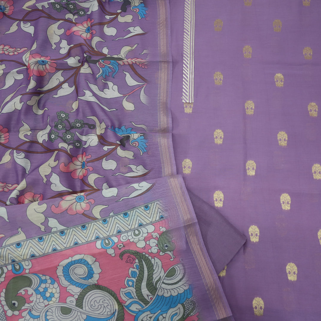 Paimana Orchid Purple Chanderi Top with Printed Chanderi Dupatta