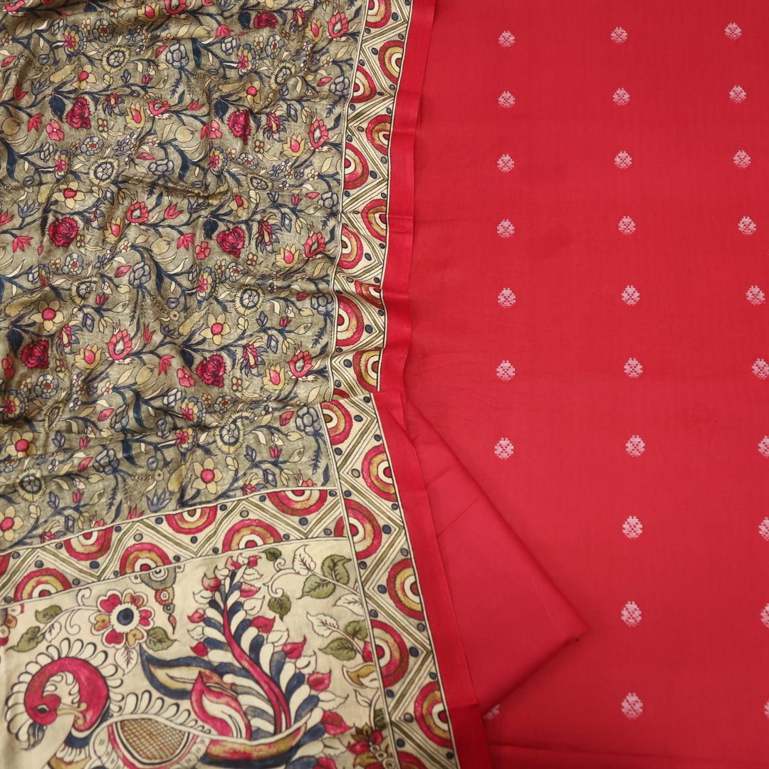 Sharara Ruby Pink Classic Dobby Work Pure Viscose Semi Pashmina Suit Set