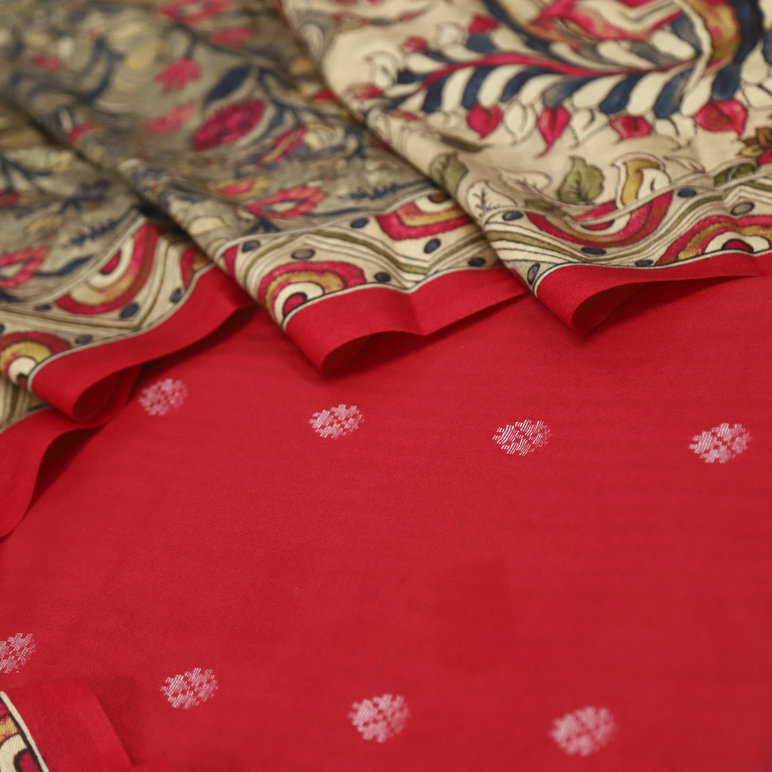 Sharara Ruby Pink Classic Dobby Work Pure Viscose Semi Pashmina Suit Set