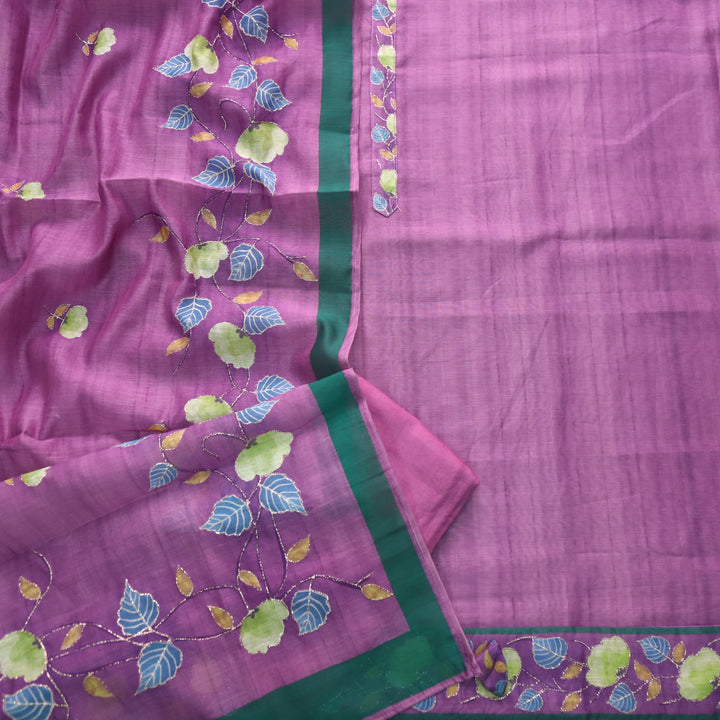 Kohinoor Grape Purple Pichwai Print Zari Work Chanderi Suit Set