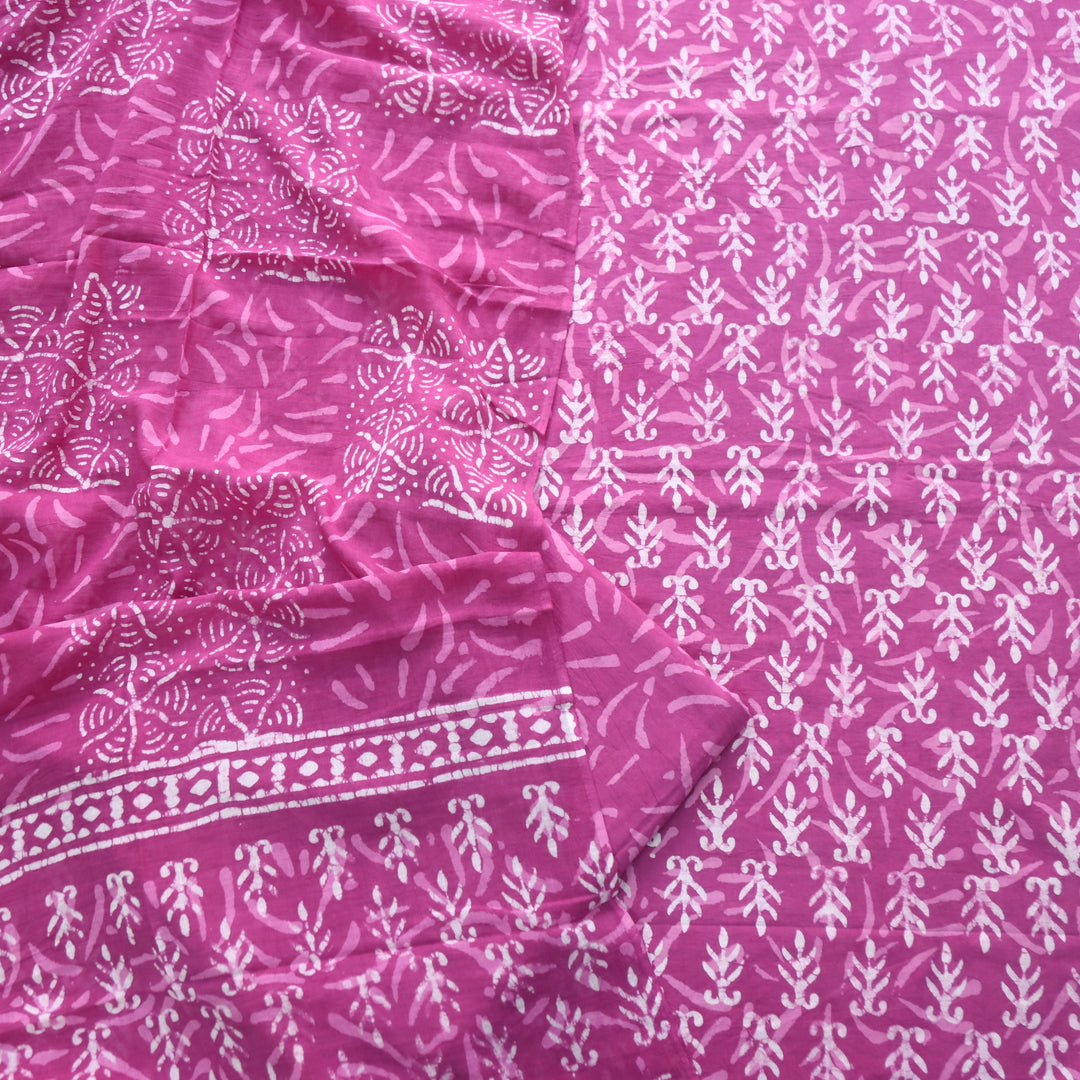 Ada Jam Purple Dabu Inspired Printed Cotton Suit Set