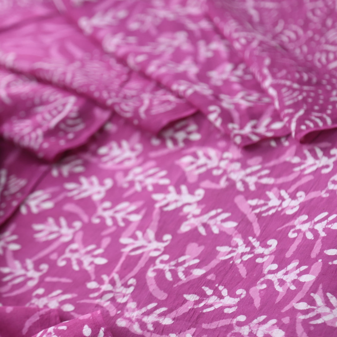Ada Jam Purple Dabu Inspired Printed Cotton Suit Set