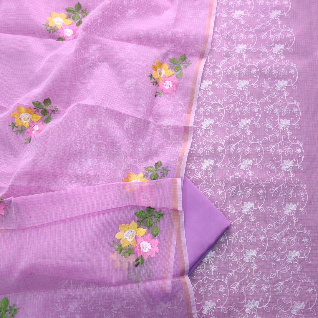 Udarri Orchid Purple All Over Thread Work Kota Doriya Suit Set