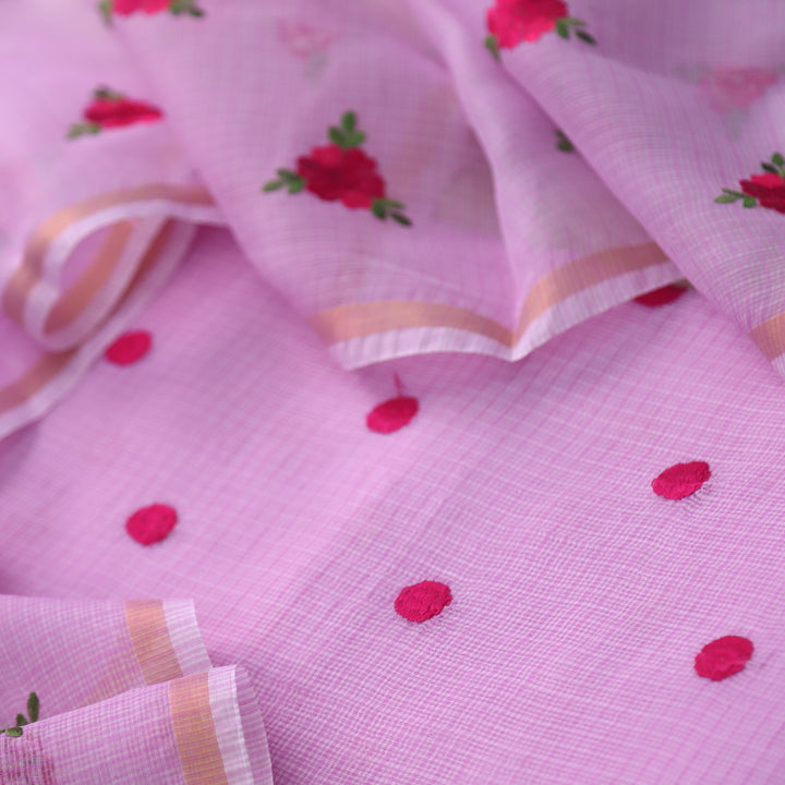 Udarri Orchid Purple All Over Embriodered Buti Work Kota Doriya Suit Set