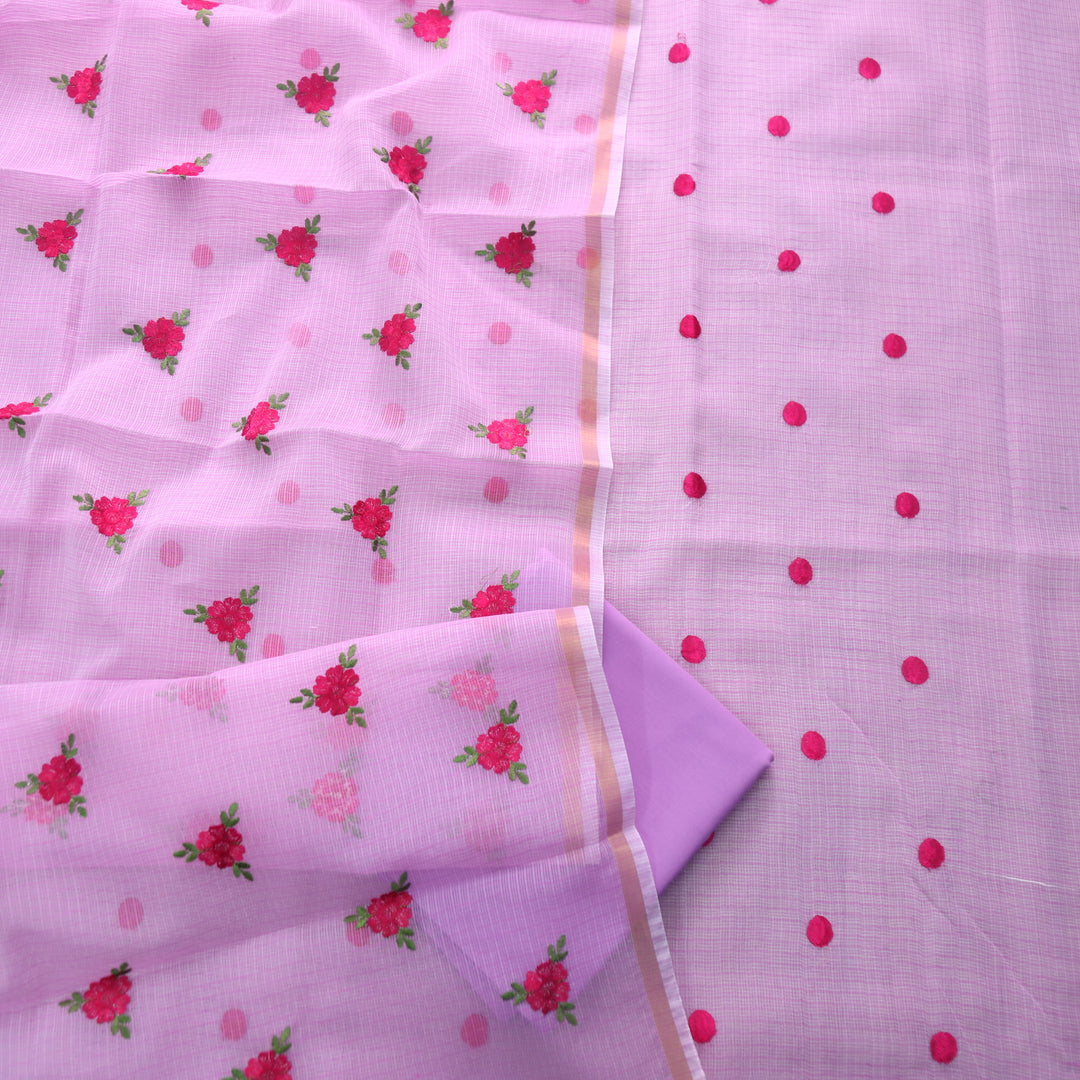 Udarri Orchid Purple All Over Embriodered Buti Work Kota Doriya Suit Set