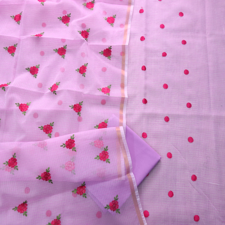 Udarri Orchid Purple All Over Embriodered Buti Work Kota Doriya Suit Set