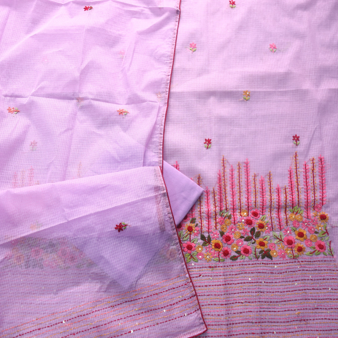 Rasiya Lavish Lavender Thread Embriodered Hem Work Kota Doriya Suit Set
