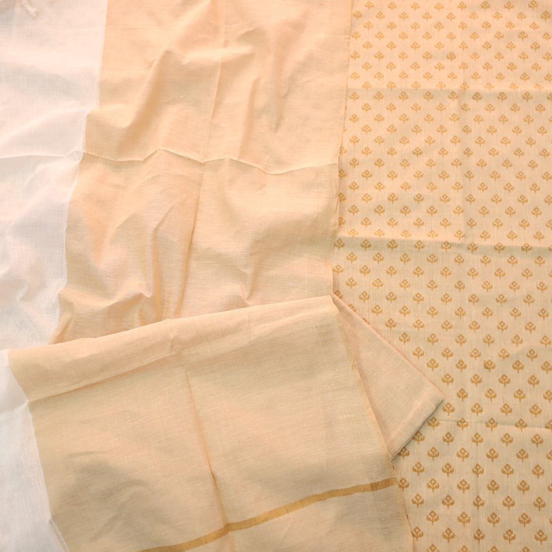Chaahat Base Murtard Buti Print South Cotton Suit Set D1