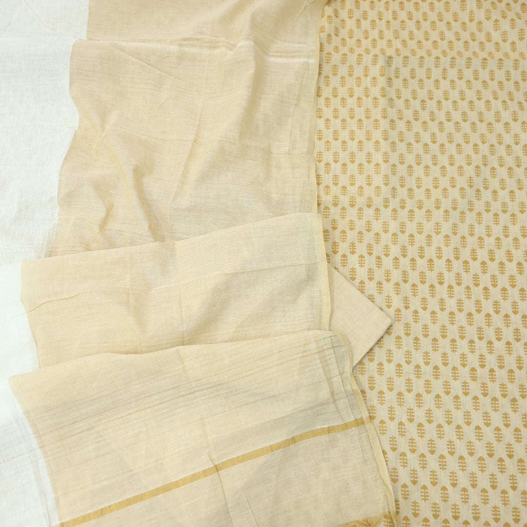 Chaahat Base Murtard Buti Print South Cotton Suit Set D4