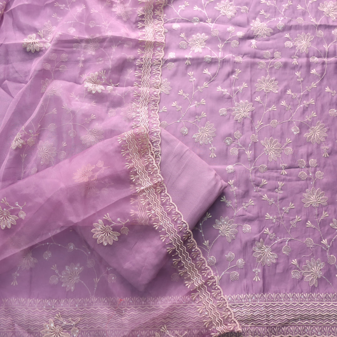 Rabb Soft Lilac with All Over Thread with Sequence Work Modal Suit Set