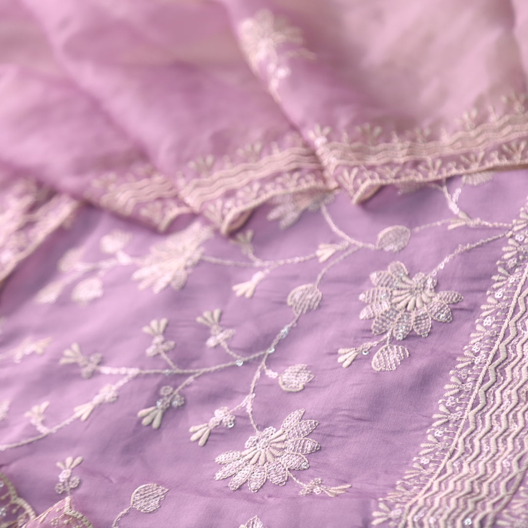 Rabb Soft Lilac with All Over Thread with Sequence Work Modal Suit Set