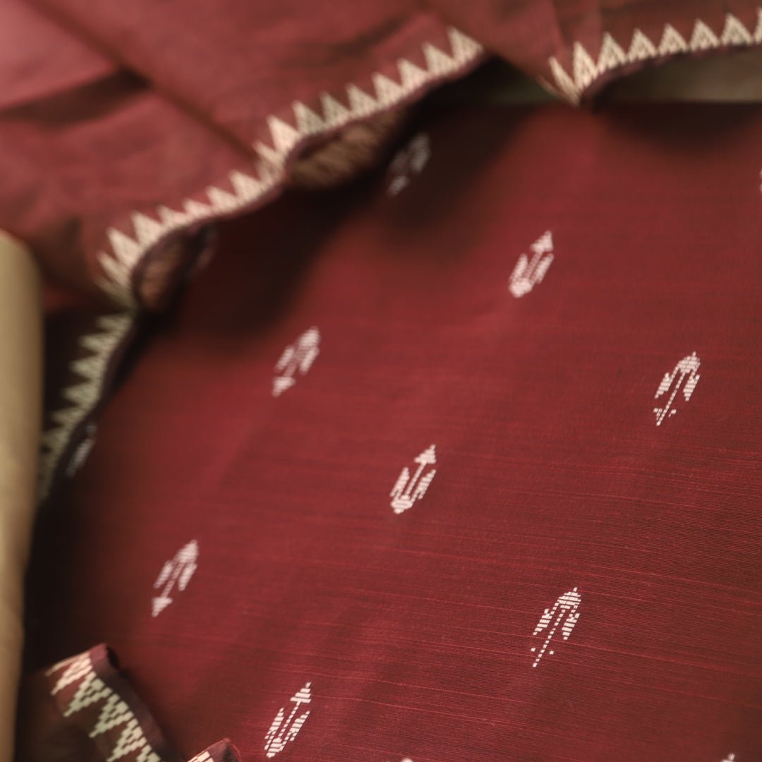 Chaahat Chocolate Brown Thread Weaved Work Chanderi Tussar Silk Suit Set