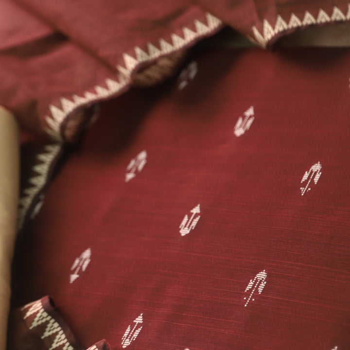 Chaahat Chocolate Brown Thread Weaved Work Chanderi Tussar Silk Suit Set