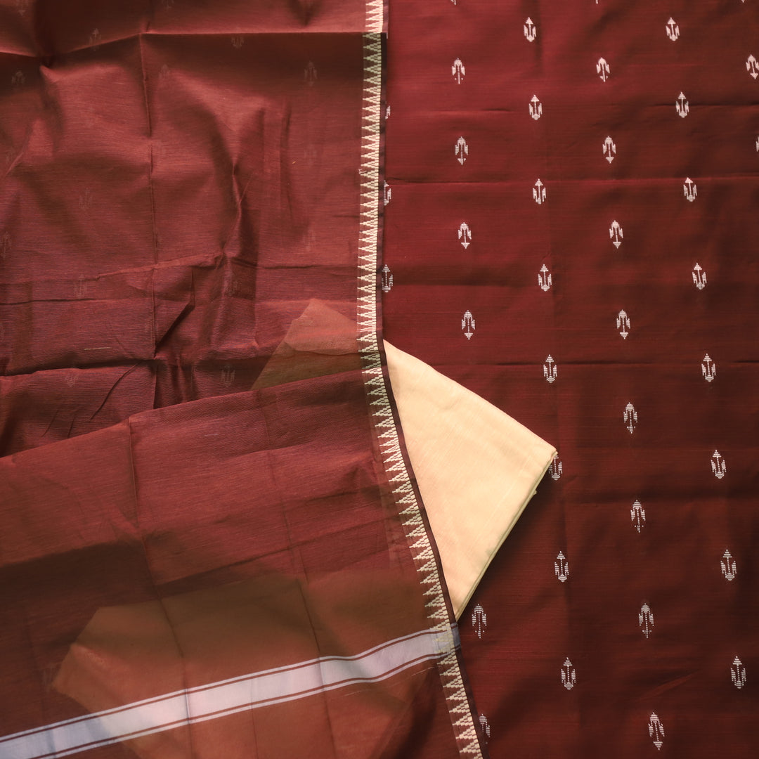 Chaahat Chocolate Brown Thread Weaved Work Chanderi Tussar Silk Suit Set