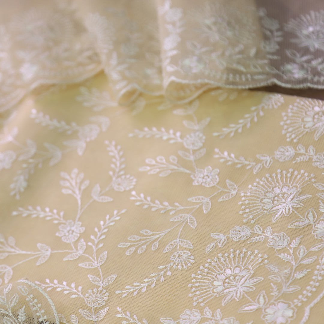 Sahiba Butter Yellow All Over Thread Embroidered Work Kota Doriya Suit Set