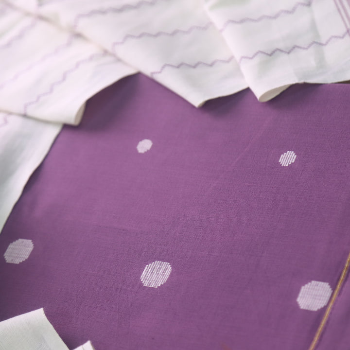 Wamiqa Rapsberry Purple All Over Thread Weaved Buti Work Cotton Suit Set