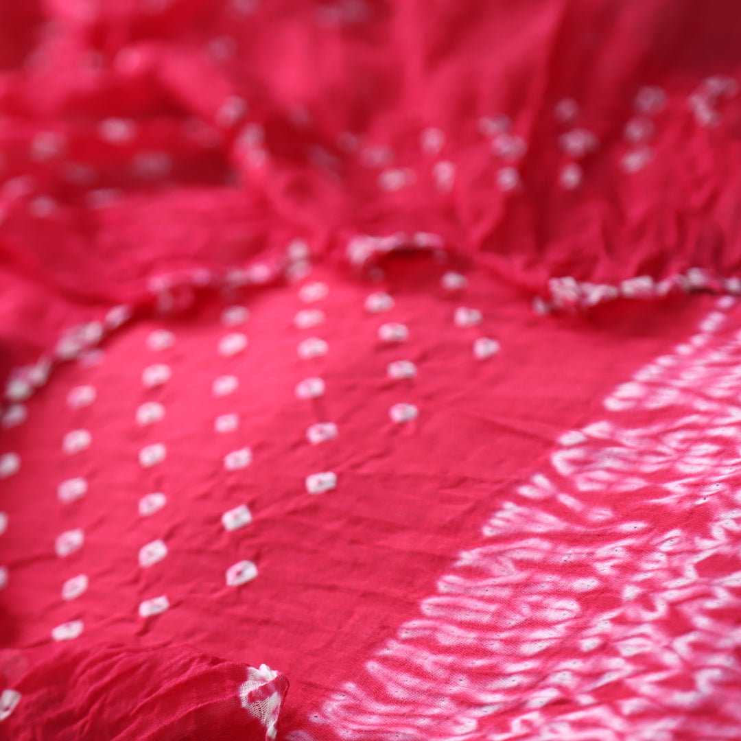 Sohini Rani Pink All Over Authentic Bandhej Work Cotton Suit Set