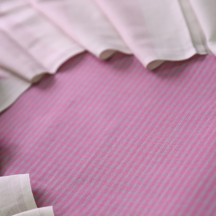 Purnima Lotus Lilac Dual Shade Weaved South Cotton Suit Set