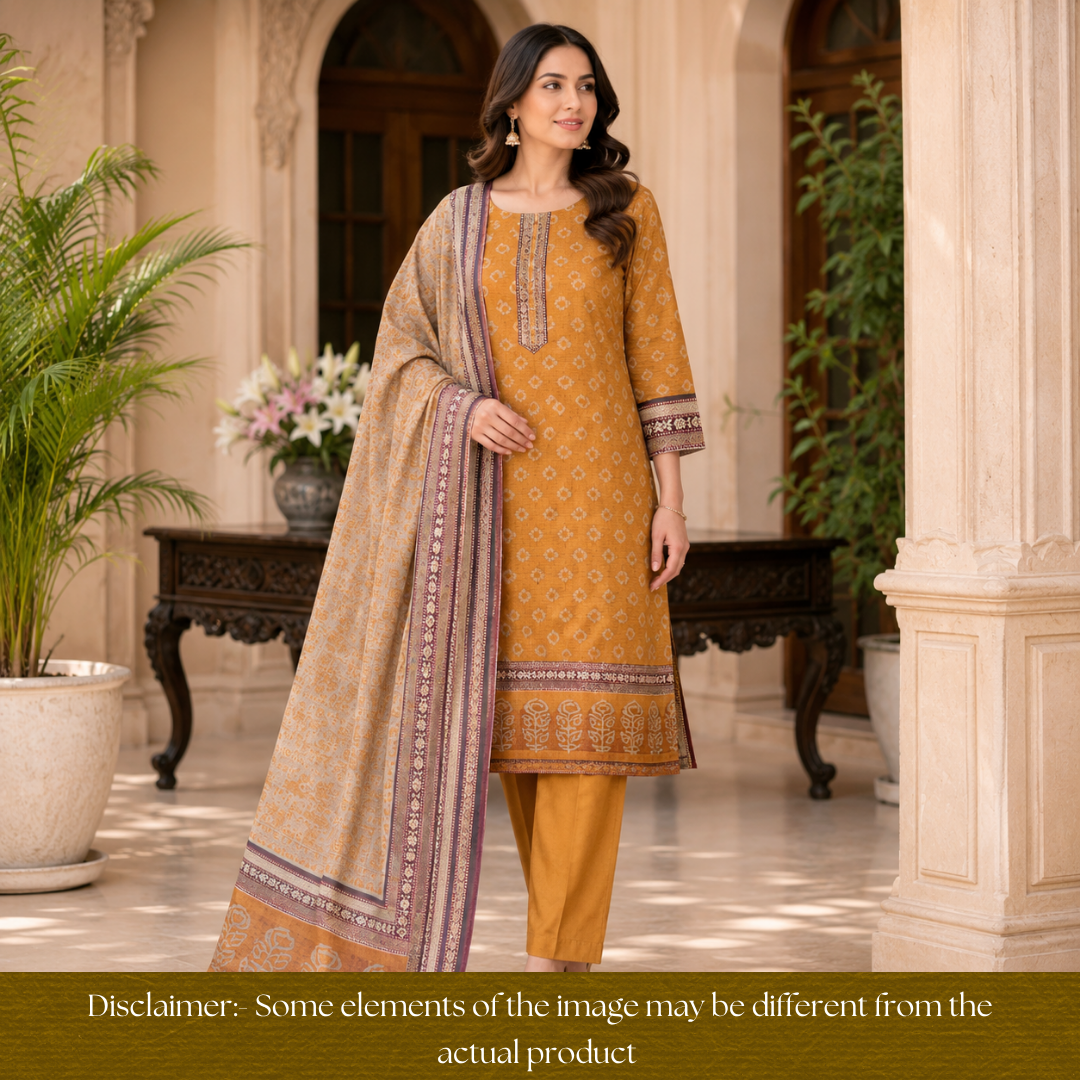 Kranti Dijon Yellow Digital Printed Mangalgiri Hem Work Cotton Set