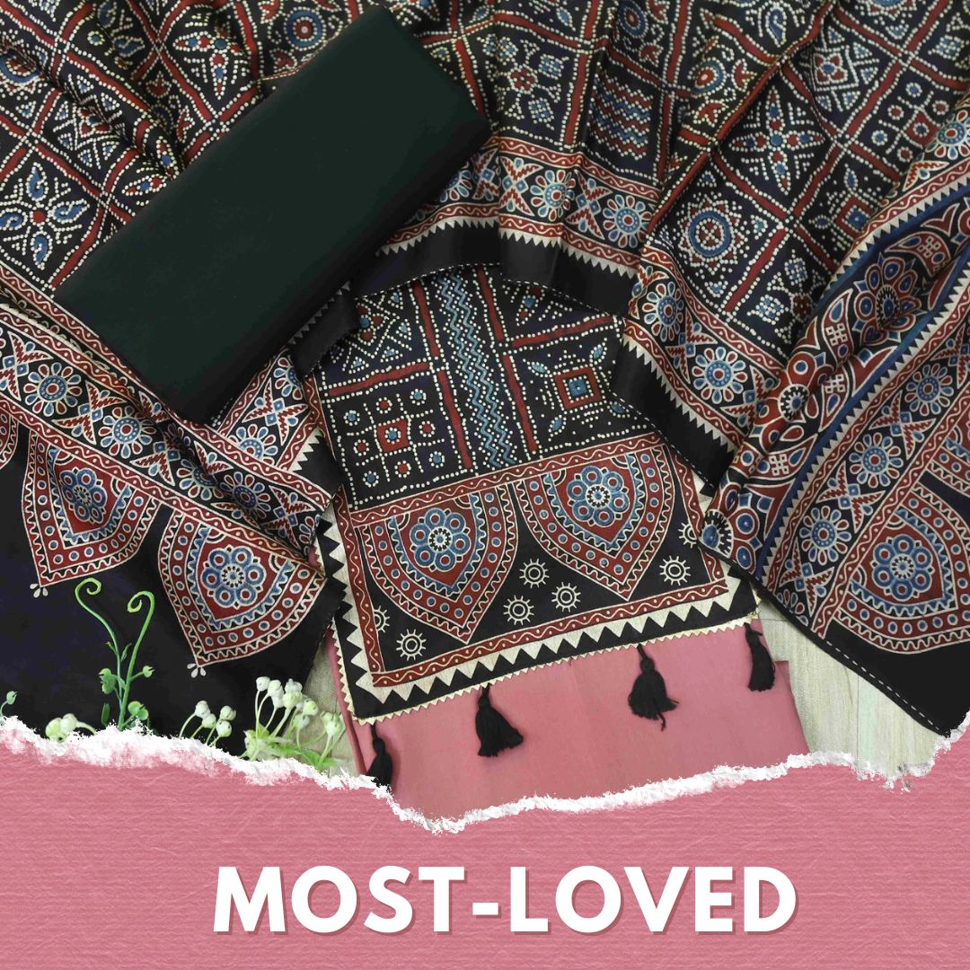Zulfat Mulberry Pink Glazed Cotton Top and Printed Mashru Dupatta-D3