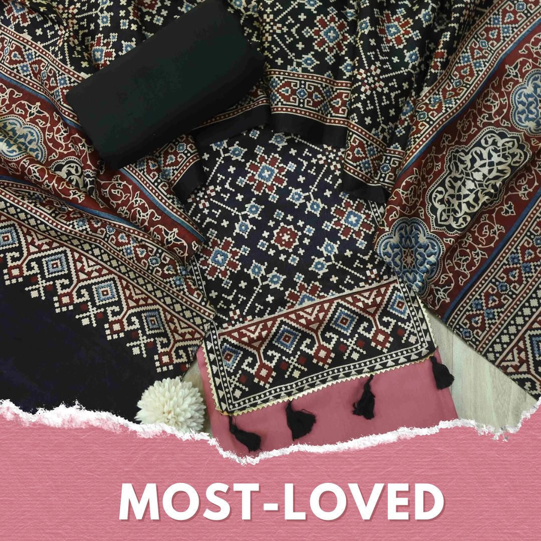 Zulfat Mulberry Pink Glazed Cotton Top and Printed Mashru Dupatta-D1