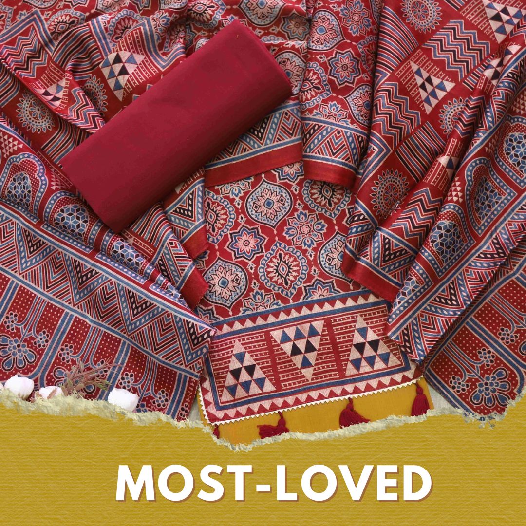 Zulfat Mustard Yellow Glazed Cotton Top and Printed Mashru Dupatta-D2