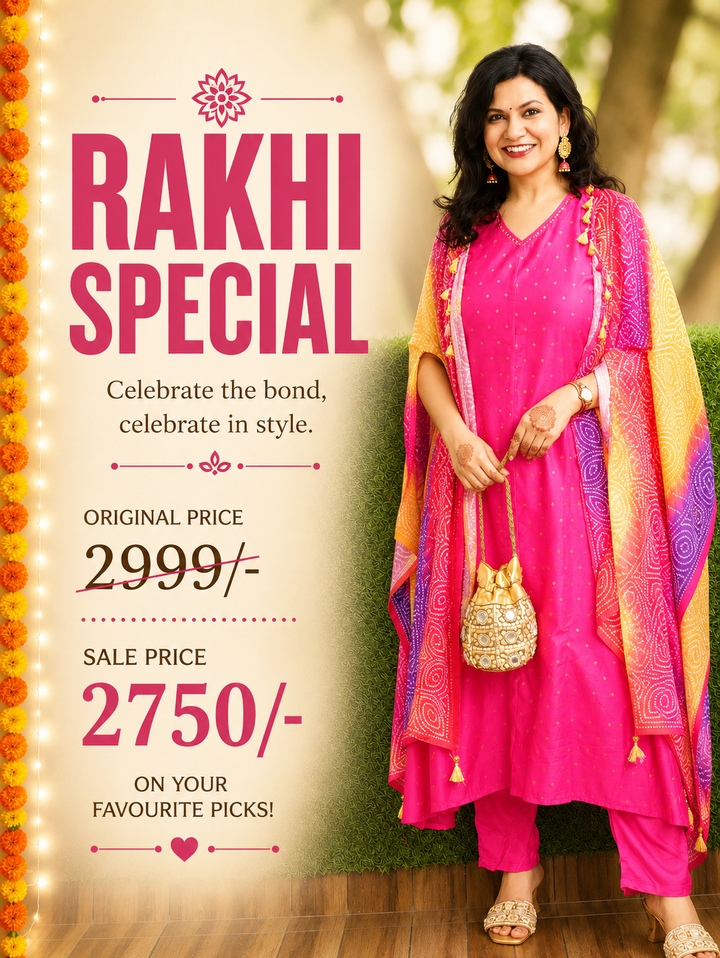 Piya Rani Pink Zari Dobby Cotton Silk Set with Cape