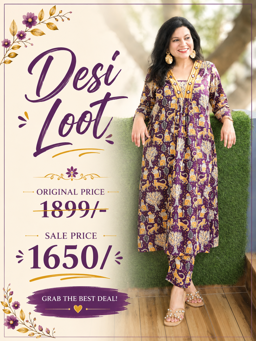 Vacay Series Eggplant Purple Cotton Co-ord set