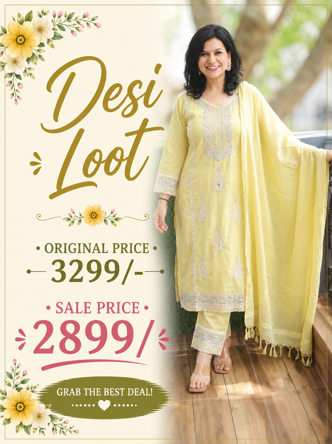 Surbhi Mohito Mint Embroidered Mul Cotton Set