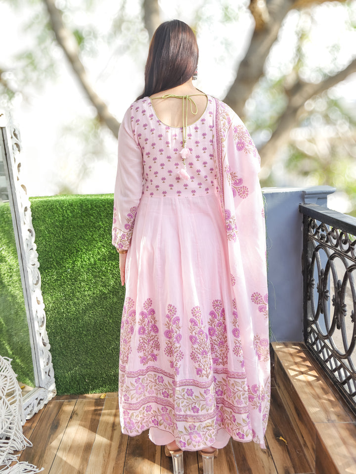 Ella Frosty Pink Mughal Cotton 3 Piece Set