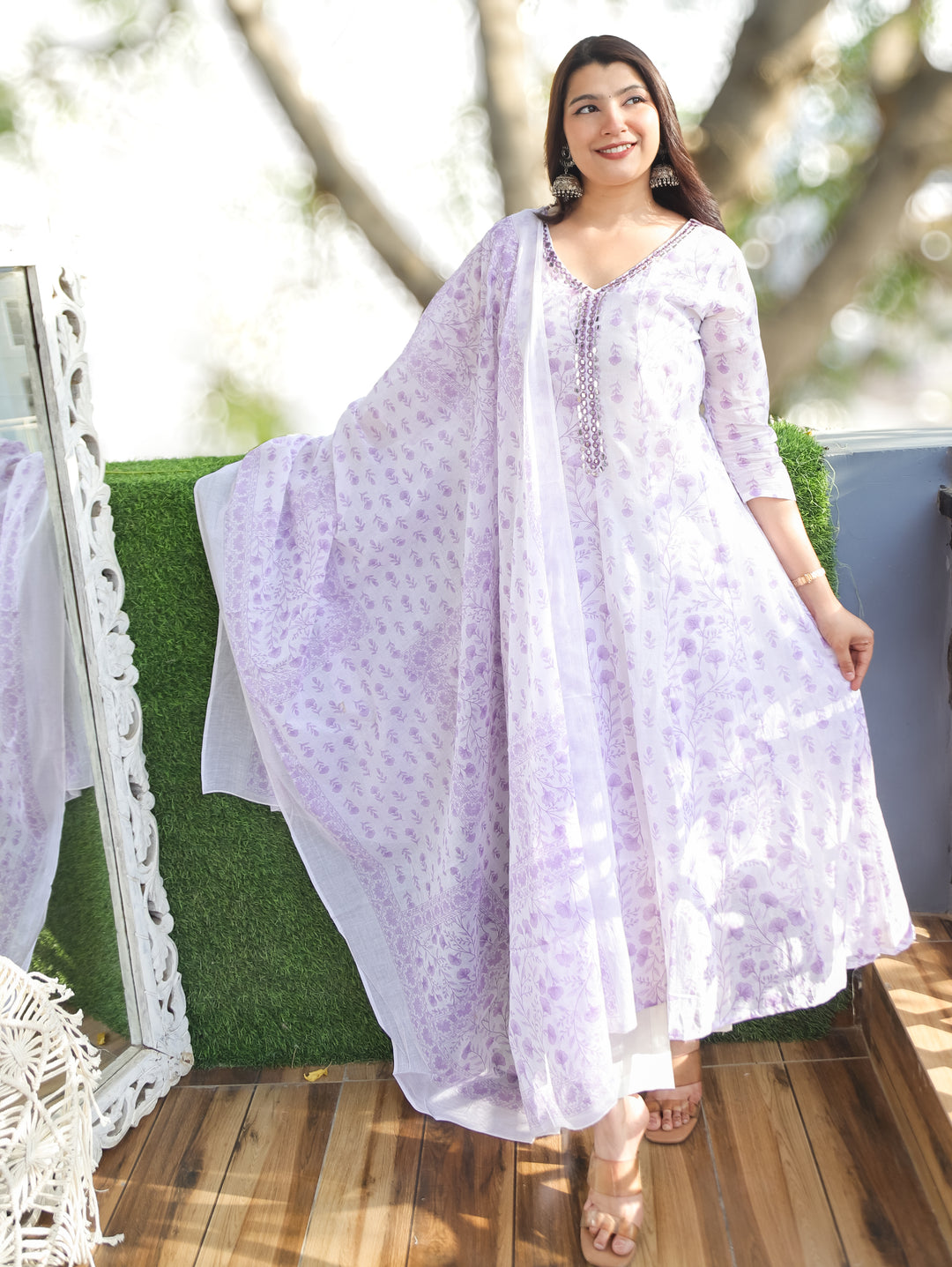 Bella Lilac Mul Cotton 3 Piece Set