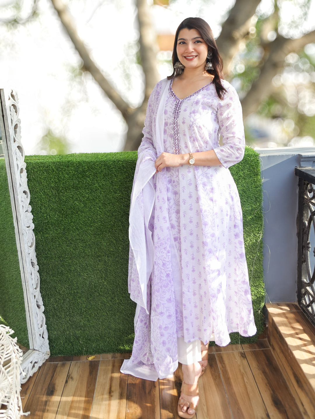 Bella Lilac Mul Cotton 3 Piece Set