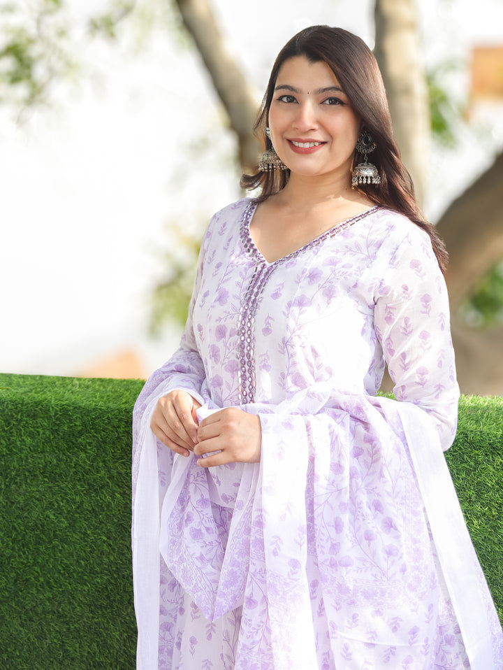 Bella Lilac Mul Cotton 3 Piece Set