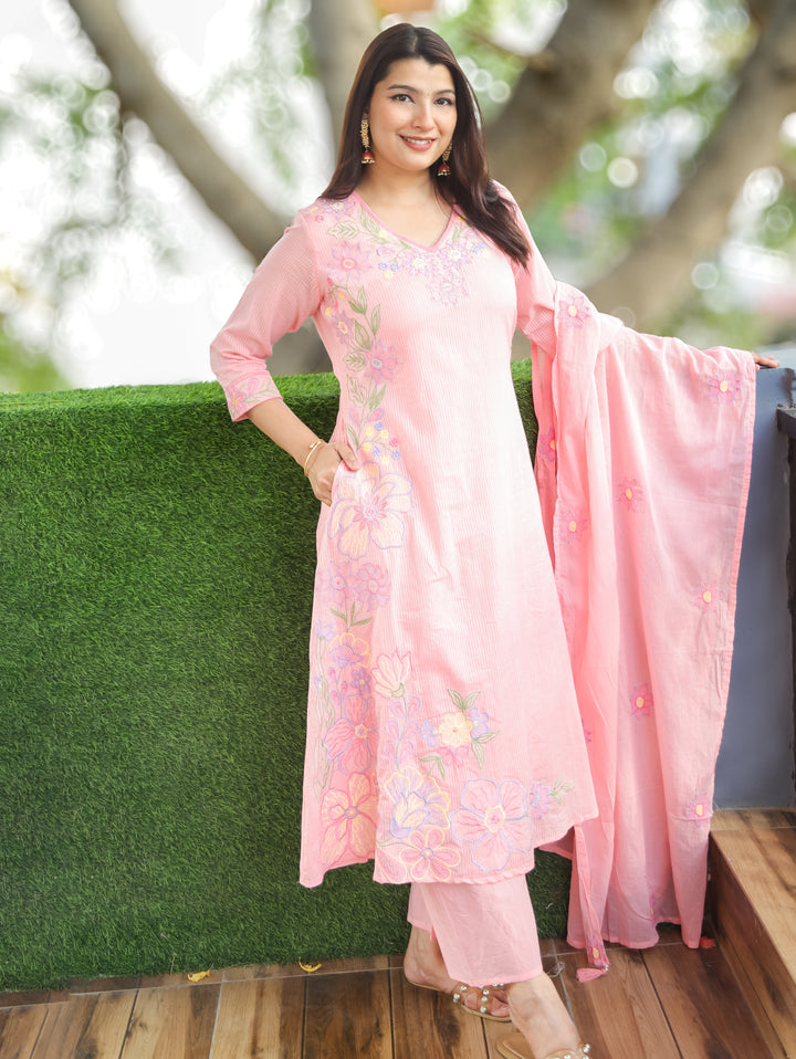Bella Candy Pink Mul Cotton 3 Piece Set