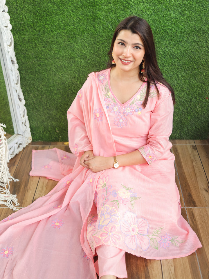 Bella Candy Pink Mul Cotton 3 Piece Set