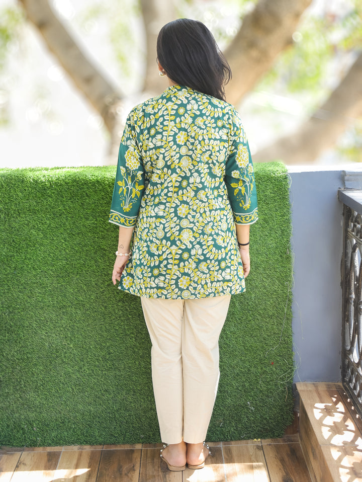 Arya Green Kalamkari Cotton Shirt