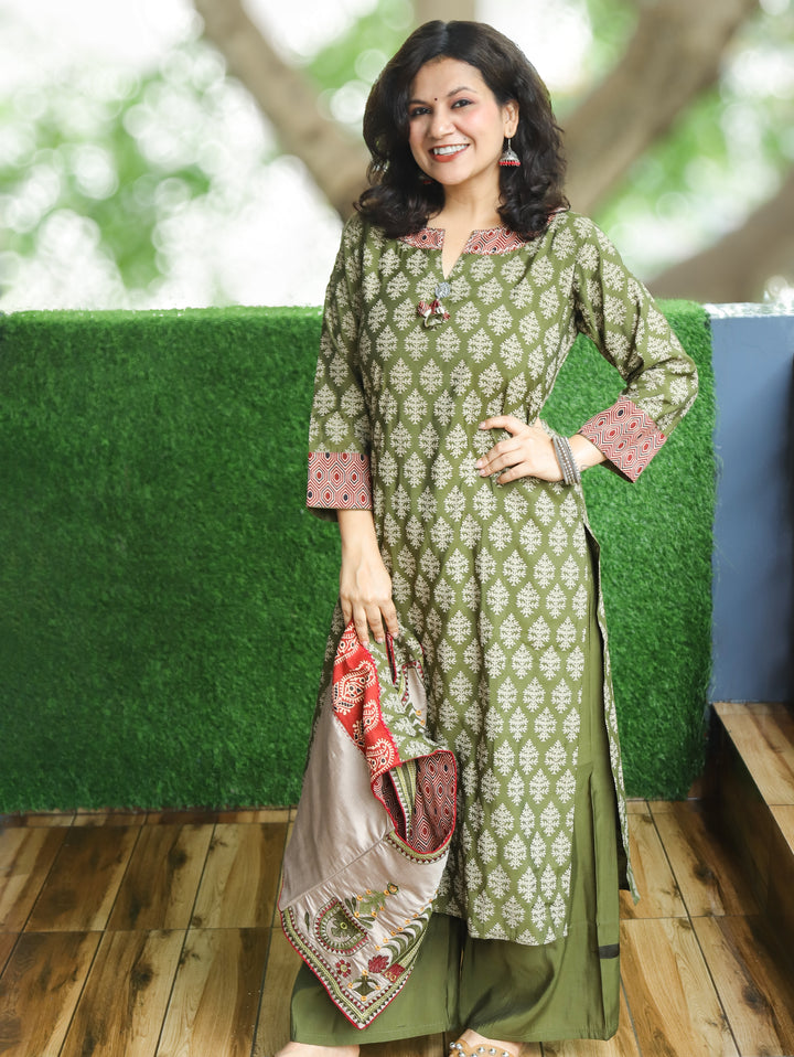Nysa Fern Green Modal Jacket Set