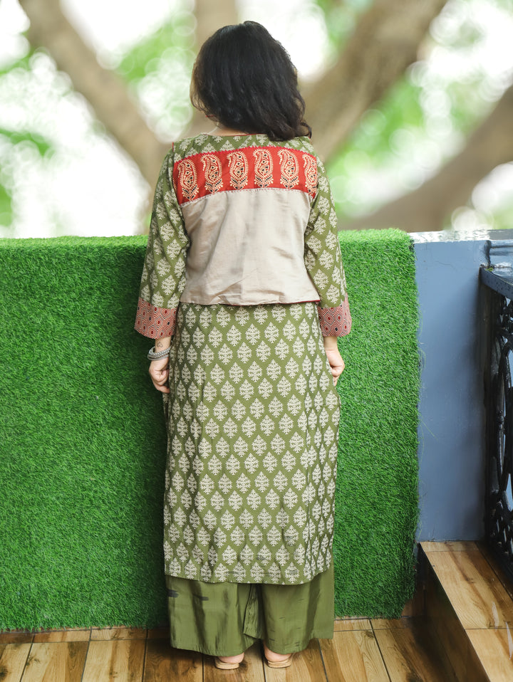 Nysa Fern Green Modal Jacket Set