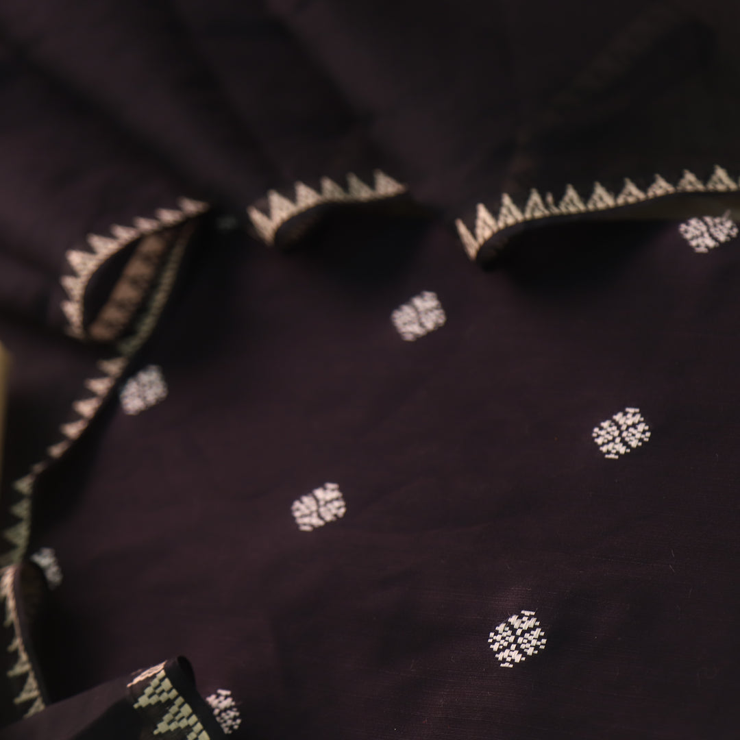 Chaahat Oil Black Thread Weaved Work Chanderi Tussar Silk Suit Set