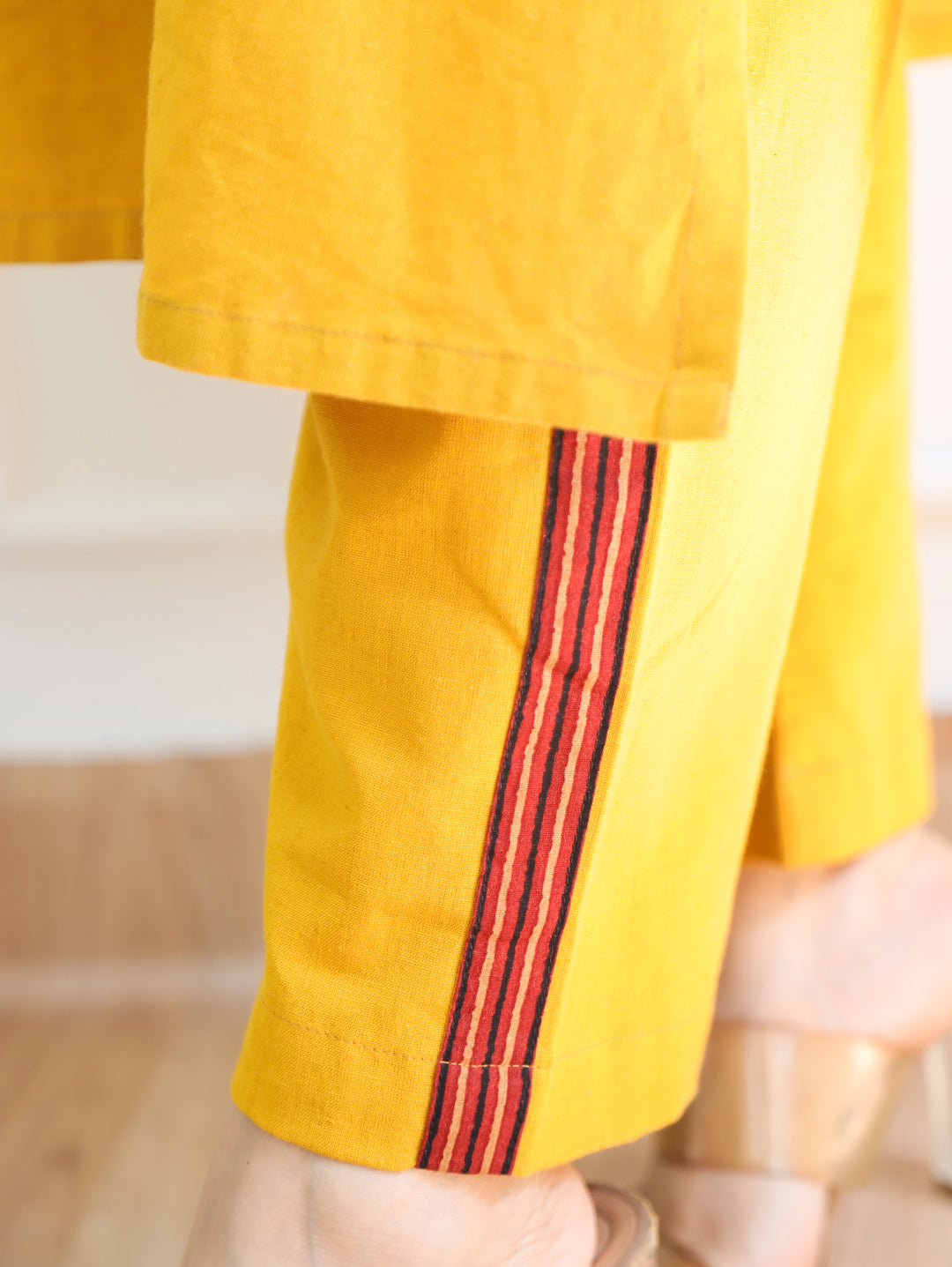 Sapna Sunflower Yellow Embroidered Panel Style 2 Piece Set
