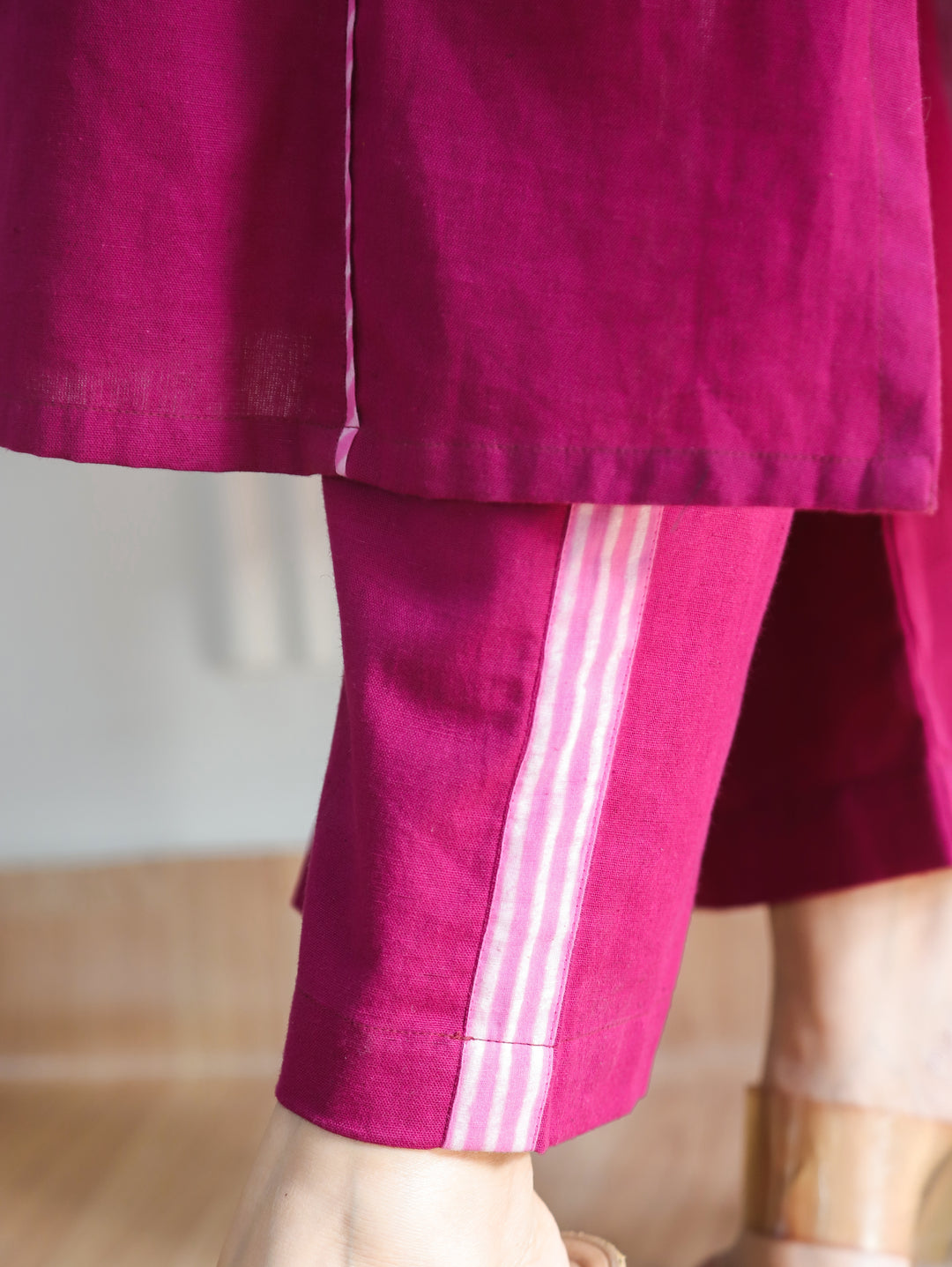Sapna Violet Purple Embroidered Panel Style 2 Piece Set