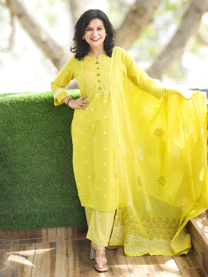 Stella Sunflower Yellow South Cotton 3 Piece Set