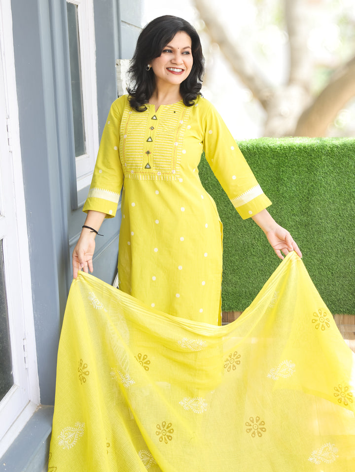 Stella Sunflower Yellow South Cotton 3 Piece Set