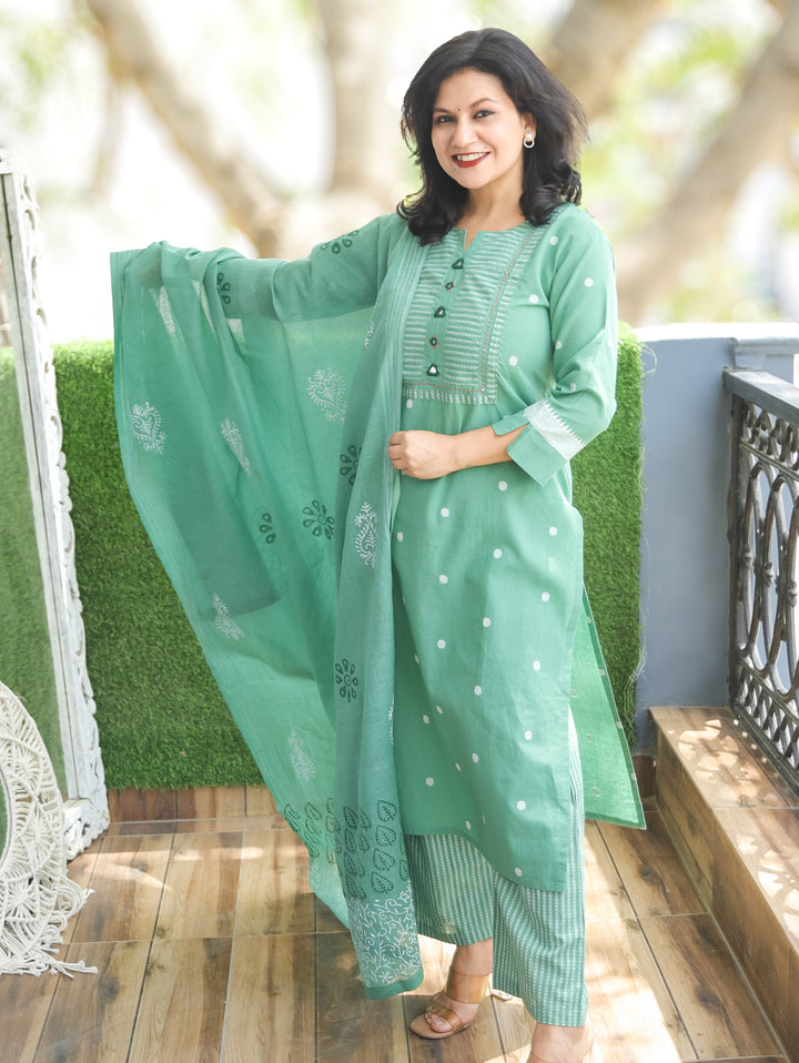Stella Castleton Sage South Cotton 3 Piece Set