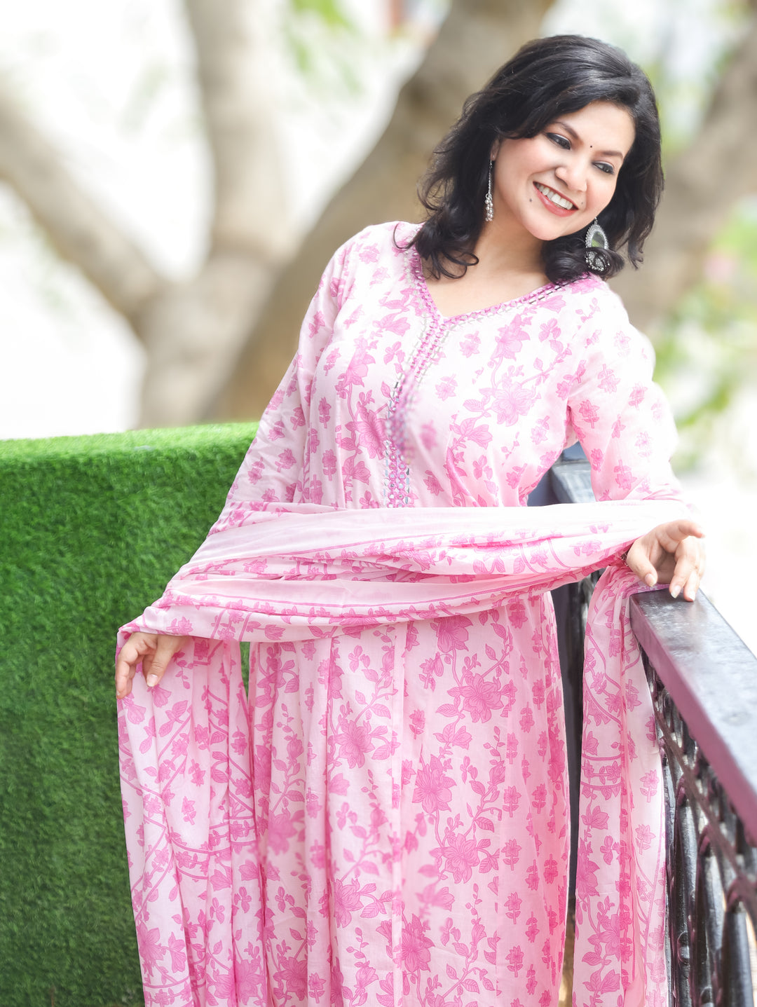Bella Petal Lilac Patra Mul Cotton 3 Piece Set