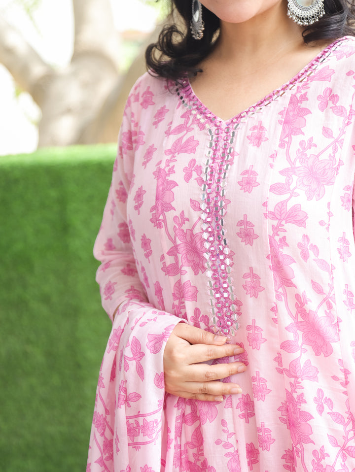 Bella Petal Lilac Patra Mul Cotton 3 Piece Set